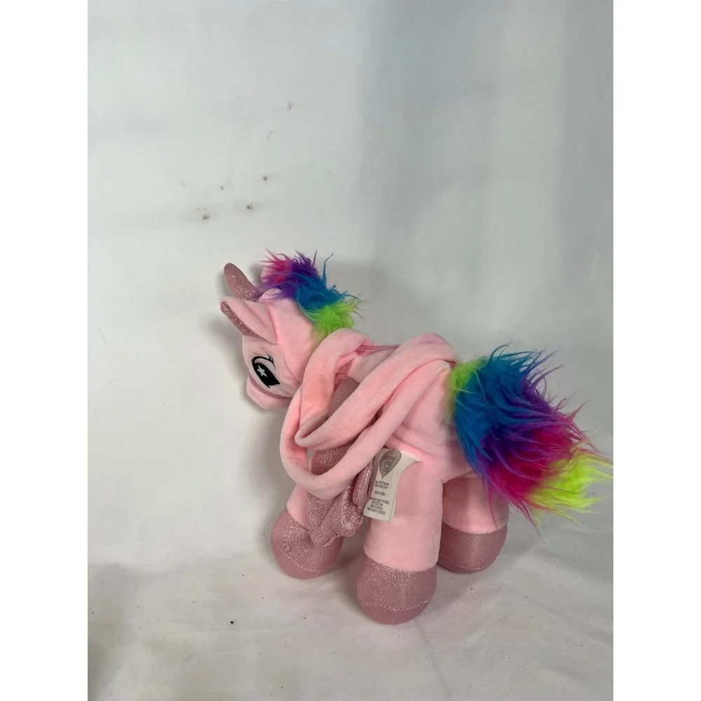 Carried Away Bags Pink Unicorn Plush BackpackRainbowManeGlitter Wings CGN1926L-K
